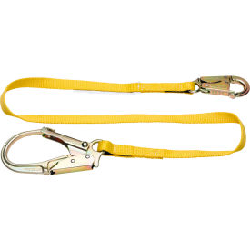1" Web Positioning Lanyard with Snap & Rebar Hooks, 6 feet