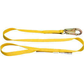 1" Web Positioning Lanyard w/ Loop Snaphooks, 6'L