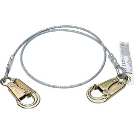 Positioning Lanyard, 1/4" Vinyl Cable, Snaphooks, 6'