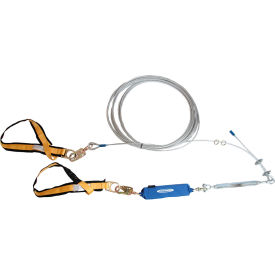 60' Cable Horizontal Lifeline Assembly w/ Cross Arm Strap
