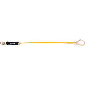 12' Free Fall Lanyard with Snap Hook & Rebar Hook, 6'L, 400 lbs