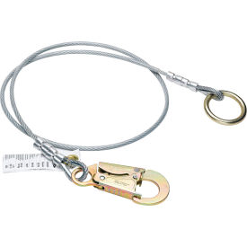 Anchor Extension, 2'L, O Ring, Snaphook, 1/4" Vinyl Coated Cable