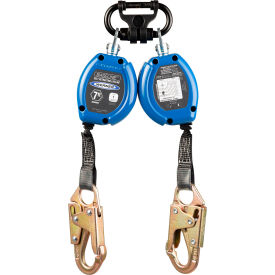 7' Baseline Twin Leg Web Self Retracting Lifeline w/ Snap Hook
