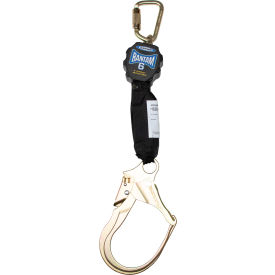 6' Web Nylon Housing Self Retracting Lifeline w/ Steel Rebar Hook