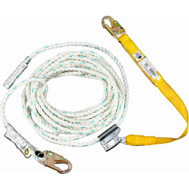 50' Vertical Lifeline, 5/8" Poly Blend Rope, Snap Hook