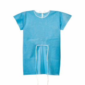 Non Woven SMS Gown, 20" x 32", Small, Blue, 50/Case