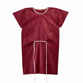 Non Woven SMS Exam Gown, 20" x 34", Small, Maroon, 30/Case