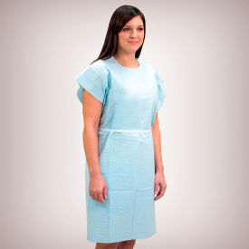 Exam Gown, 30" x 42", Blue, 50/Case
