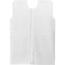 Tissue Exam Gown, 30" x 42", 3 Ply Tissue, White, 50/Case