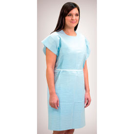 Exam Gown, 30" x 42", Blue, 50/Case