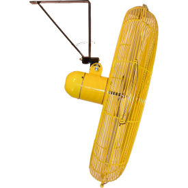 30" Wall & Ceiling Mount Fan w/ Drop Cord Switch, 2 Speed, Yellow