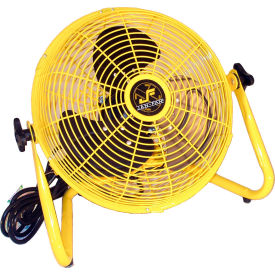 12" Industrial Workstation Fan, 3 Speed, Yellow