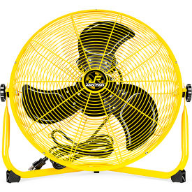 18" Industrial Workstation Fan, 3 Speed, Yellow