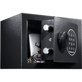 Security Safe, Digital Lock, Key Override, 0.14 cu. ft., Small