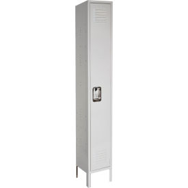 1-Tier 1 Door Antimicrobial Locker, 18"W x 18"D x 78"H, Gray, Unassembled