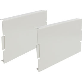 Closed Style End Base For Locker, 12"W x 6"H, Gray, Pack of 2