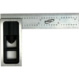 High Precision Double Square w/ 4" Steel Blade, Black