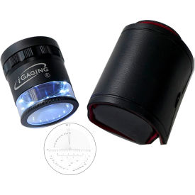 10x Stand Measuring Magnifier Loupe w/ Illuminated Scale LED, Black