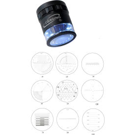 10x Stand Measuring Magnifier Loupe w/ Illuminated Scale LED, Black, Pack of 9