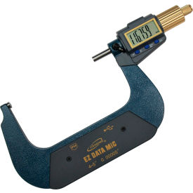 Digital Micrometer w/ Alloy Gold Anodized Friction Thimble & 5" Max Range