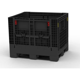 Folding Bulk Shipping Container, 48"L x 40"W x 39"H, Gray