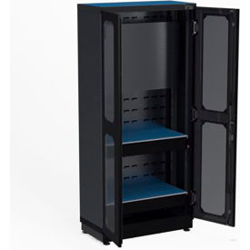 ESD Cabinet w/ Pegboard, 36"W x 18"D x 78"H, Black