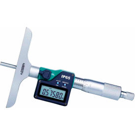 Electronic Depth Micrometer, Ip65, 0-2"/0-50mm Range