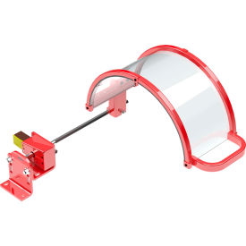 Machine Shield, Curved, 12" x 8", Direct Mount w/Interlock, LED, 12" Offset