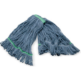4-Ply Anti-Microbial Looped End Mop, Medium, Blue, Pack of 12