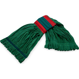 Microfiber Mop w/ Scrubber, Large, Green, Pack of 12