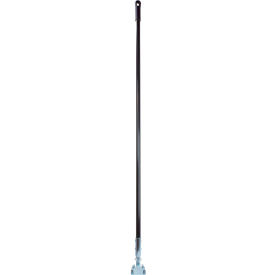 60" Fiberglass Dust Mop Handle w/ Clip On Connector, Black, Pack of 12