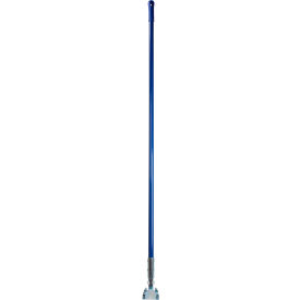 60" Fiberglass Dust Mop Handle w/ Clip On Connector, Blue, Pack of 12