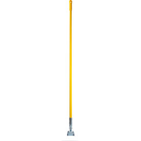 60" Fiberglass Dust Mop Handle w/ Clip On Connector, Yellow, Pack of 12