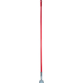 60" Fiberglass Dust Mop Handle w/ Clip On Connector, Red, Pack of 12