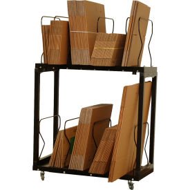 2-Level Carton Stand, 48"L x 24"W x 48"H, Black