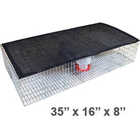 Pigeon Trap with Shade, Water & Feeder, Steel, Silver