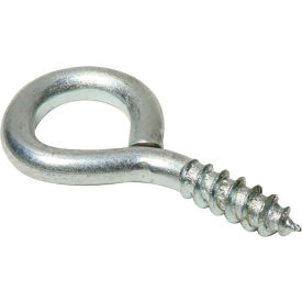 Galvanized Steel Small Screw Eyes, 1/2"L, Pack of 100