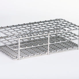 Test Tube Rack, 316 Stainless Steel, 10"L x 5"W x 3"H