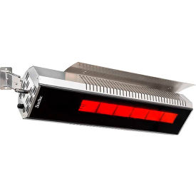 Glass Infrared Patio Heater, Propane, Wall/Ceiling Mount, Silver