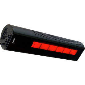 Glass Infrared Patio Heater, Natural, Wall/Ceiling Mount, Black