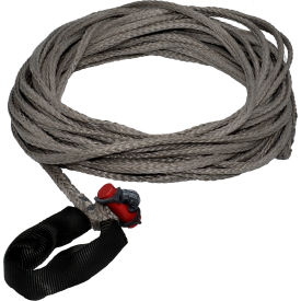 Synthetic Winch Line with Integrated Shackle, 1/4" Diameter x 75 Feet