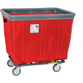 18 Bushel Capacity, Red Vinyl Bumper Truck, All Swivel Casters