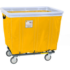 Antimicrobial Vinyl Basket Truck w/ Bumper, 20 Bushel Capacity, Yellow