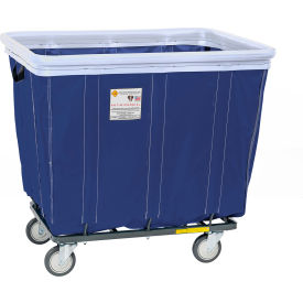 Antimicrobial Vinyl Basket Truck w/ Bumper, 20 Bushel Capacity, Navy