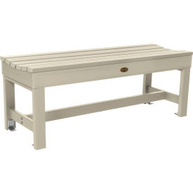 4' Backless Bench, Whitewash