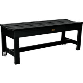 Professional Weldon 4' Backless Picnic Bench, Black