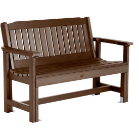 4' Garden Bench, Weathered Acorn
