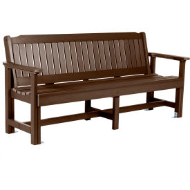 6' Garden Bench, Weathered Acorn