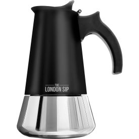 Espresso Maker, 6 Cups, Stainless Steel, Matte Black