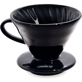 Sip Coffee Dripper, 1-2 Cups, Ceramic, Black